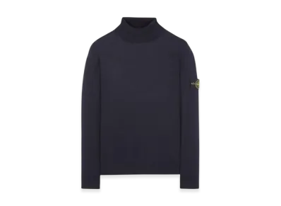 Stone Island 525C4 Pure Light Wool Turtleneck Knit - 23FW "Navy Blue"