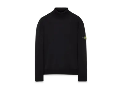 Stone Island 525C4 Pure Light Wool Turtleneck Knit - 23FW "Black"