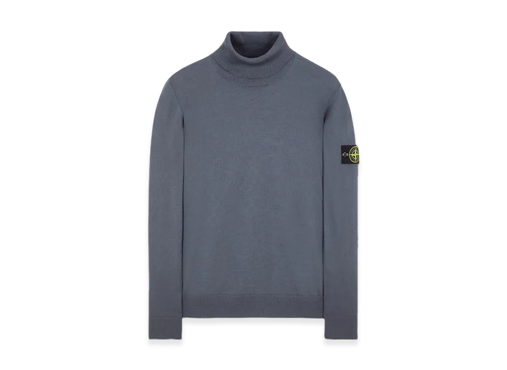 Stone Island 525C4 Stocking Stitch Pure Light Wool Turtleneck Knit - 23FW "Lead"