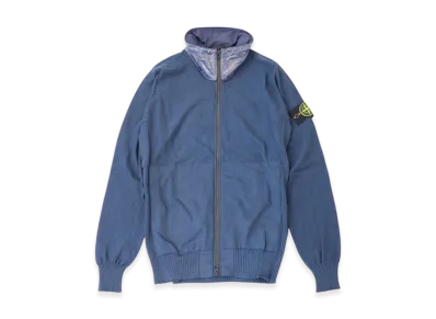 Stone Island 525B0 Full Zip Knit Cardigan - 21SS "Avio Blue"