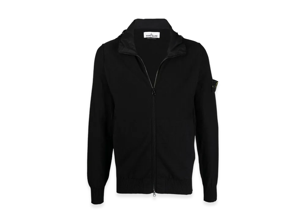 Stone Island 525B0 Full Zip Knit Cardigan - 21SS "Black"