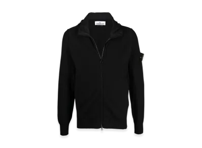 Stone Island 525B0 Full Zip Knit Cardigan - 21SS "Black"