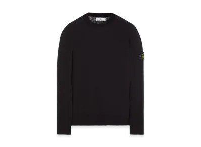 Stone Island 524B0 Cotton and Nylon Blend Crewneck Knit - 22SS "Black"