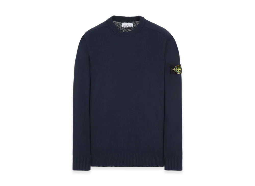 Stone Island 524B0 Cotton and Nylon Blend Crewneck Knit - 22SS "Navy Blue"