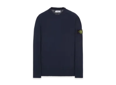 Stone Island 524B0 Cotton and Nylon Blend Crewneck Knit - 22SS "Navy Blue"