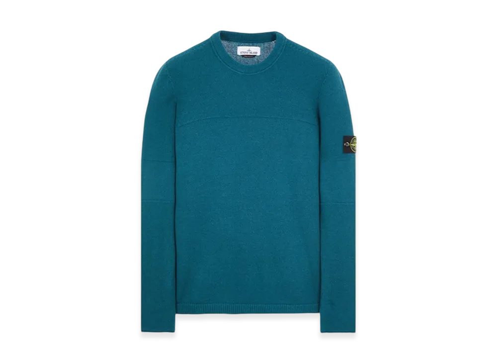 Stone Island 524A3 Lambswool Crewneck Knit - 23FW "Dark Teal Green"
