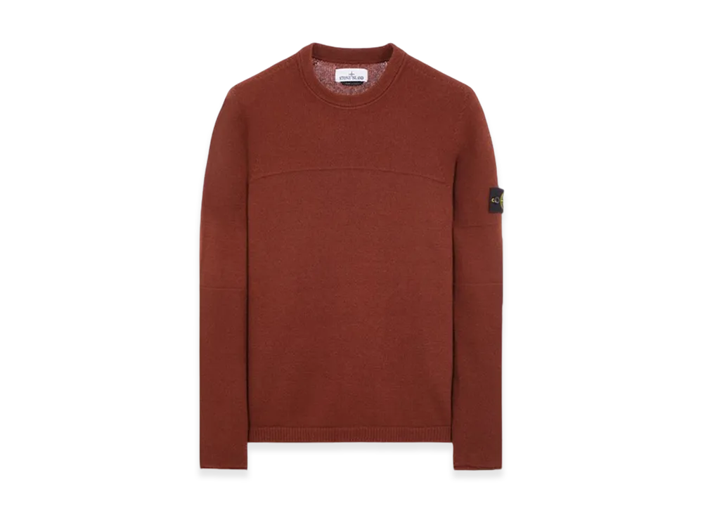 Stone Island 524A3 Lambswool Crewneck Knit - 23FW "Chestnut Brown"