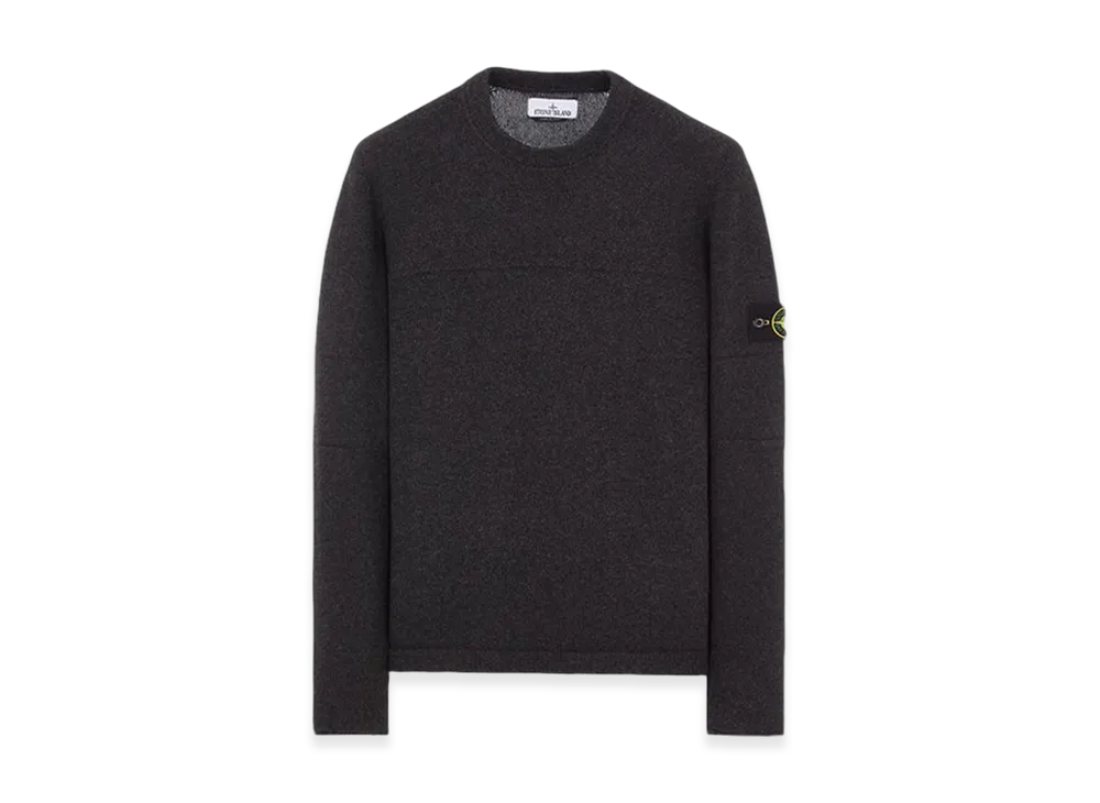 Stone Island 524A3 Lambswool Crewneck Knit - 23FW "Steel Grey Melange"