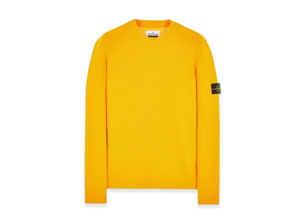 Stone Island 524A3 Lambswool Crewneck Knit - 22FW "Yellow"