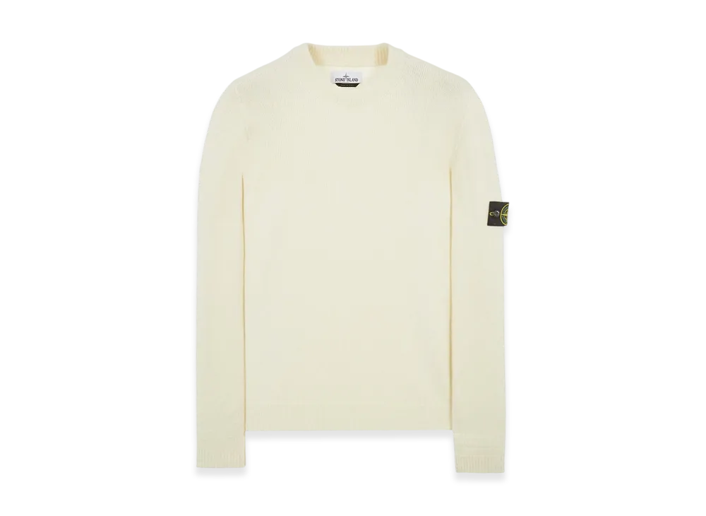 Stone Island 524A3 Lambswool Crewneck Knit - 22FW "Off White"