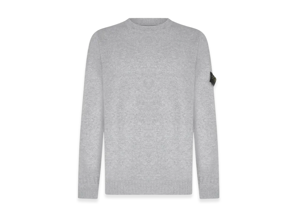 Stone Island 524A3 Lambswool Crewneck Knit - 22FW "Light Grey"