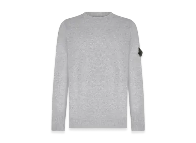 Stone Island 524A3 Lambswool Crewneck Knit - 22FW "Light Grey"
