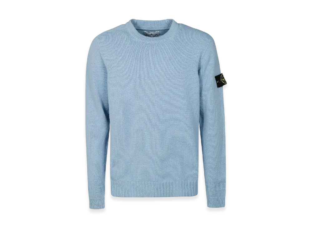 Stone Island 524A3 Lambswool Crewneck Knit - 22FW "Powder Blue"