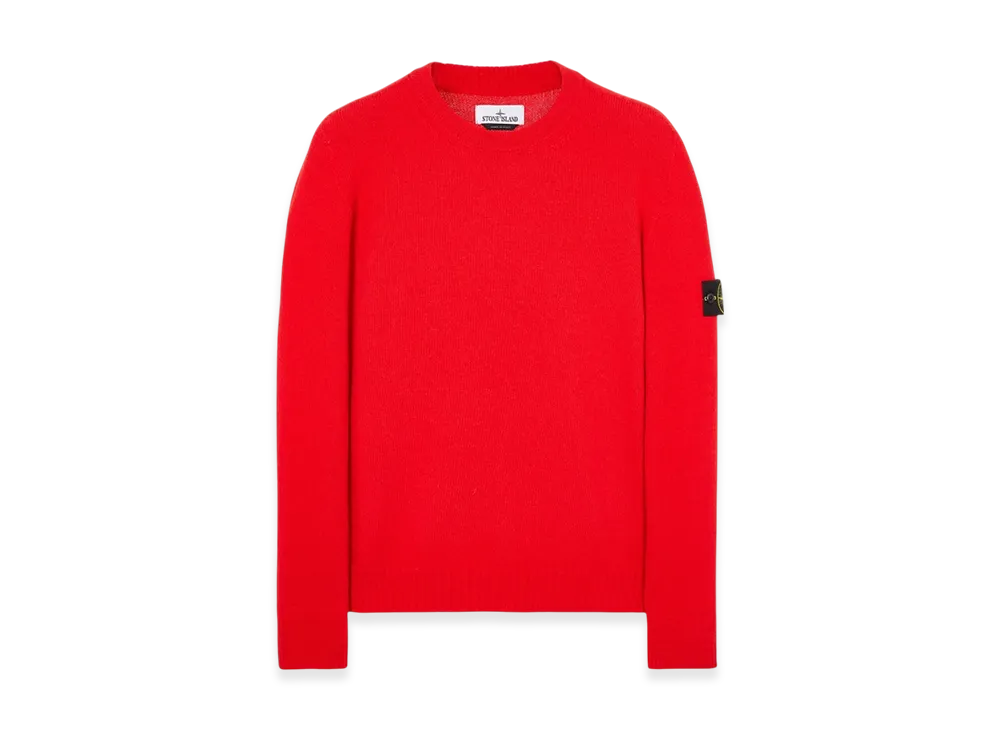 Stone Island 524A3 Lambswool Crewneck Knit - 22FW "Red"