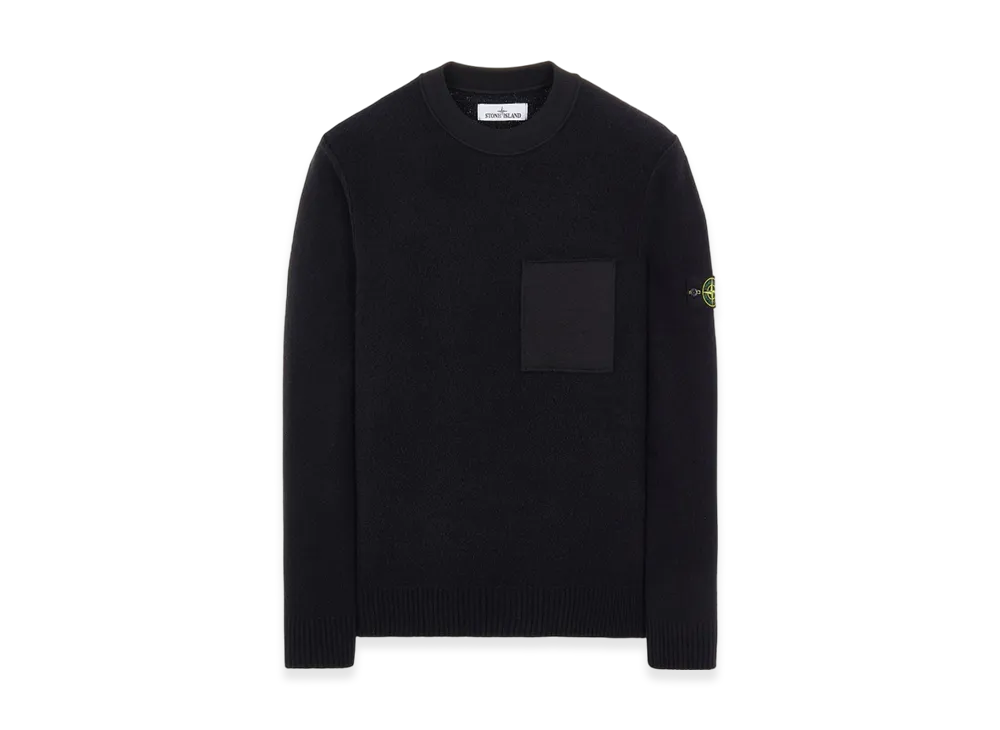 Stone Island 523D2 Soft Cotton with Mix Fabric- 22FW "Black"