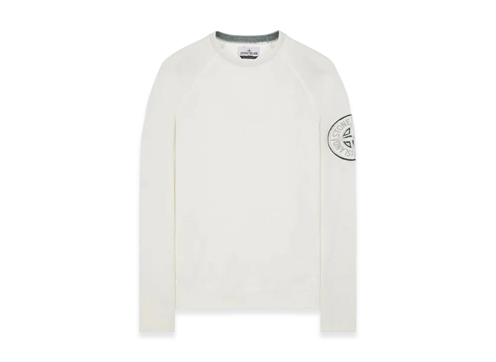 Stone Island 523B7 Organic Cotton Crewneck Knit - 23SS "White"