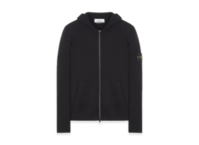 Stone Island 523B6 Geelong Wool Hooded Cardigan Knit - 23FW "Black"