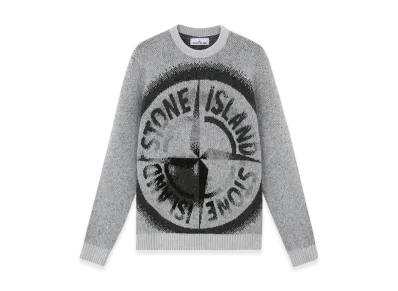 Stone Island 522D1 Gauzed Effect Wool Blend Loose Fit Crewneck Sweater - 24FW "Grey"