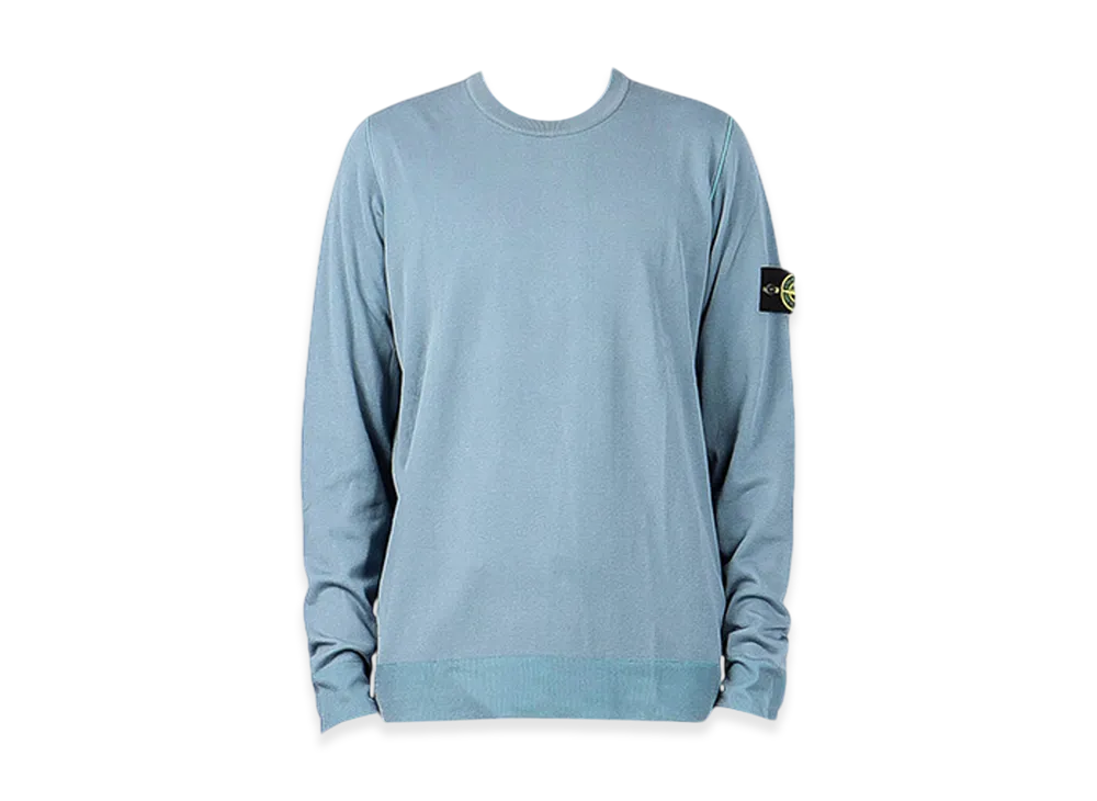 Stone Island 522B5 Reversible Knit Crewneck - 21SS "Mid Blue"