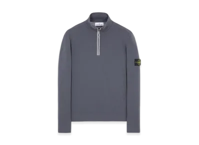 Stone Island 521A1 Stretch Wool Half Zip Up Knit - 23FW "Lead"