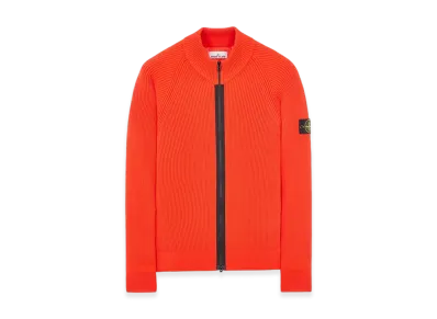 Stone Island 519C2 Wool Zipped Cardigan - 23FW "Lobster Red"