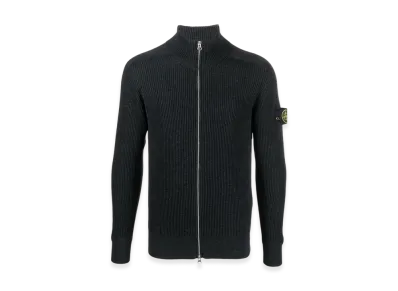 Stone Island 519C2 Wool Zipped Cardigan - 22FW "Dark Grey"