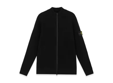 Stone Island 519C2 Full Rib RWS Wool Cardigan with Full Zipper - 24FW "Black"