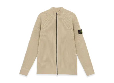 Stone Island 519C2 Full Rib RWS Wool Cardigan with Full Zipper - 24FW "Off White"