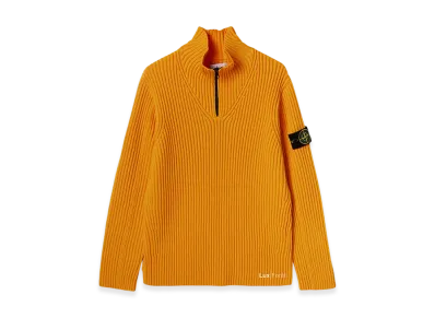 Stone Island 516C2 Wappen Patch Half Zip Knit - 22FW "Yellow"