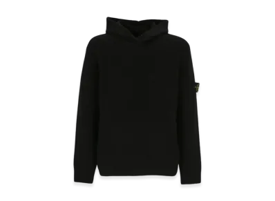 Stone Island 515D5 Wappen Patch Mohair Wool Hooded Knit - 22FW "Navy Blue"