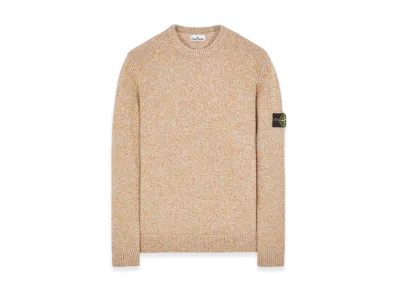 Stone Island 515A4 Three Color Mouline Lambswool Crewneck Knit - 23FW "Stucco"