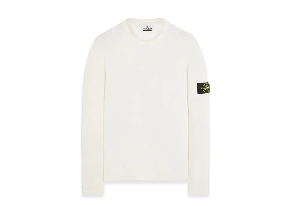 Stone Island 514D8 Soft Organic Cotton Crewneck Knit - 24SS "White"