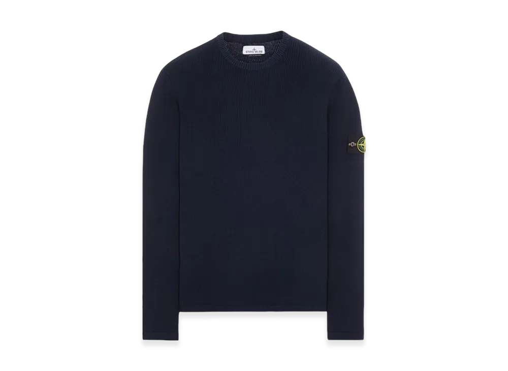 Stone Island 514D8 Soft Organic Cotton Crewneck Knit - 24SS "Blue"