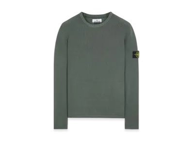Stone Island 514D8 Ribbed Soft Cotton Crewneck Knit - 24SS "Musk Green"