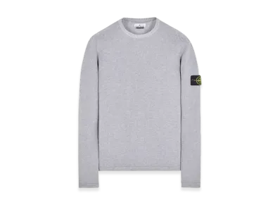Stone Island 514D8 Soft Organic Cotton Crewneck Knit DARK GRAY MELANGE - 24SS "Dark Gray Melange"