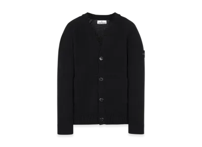 Stone Island 513B9 Light Raw Cotton Knit Cardigan - 21SS "Black"