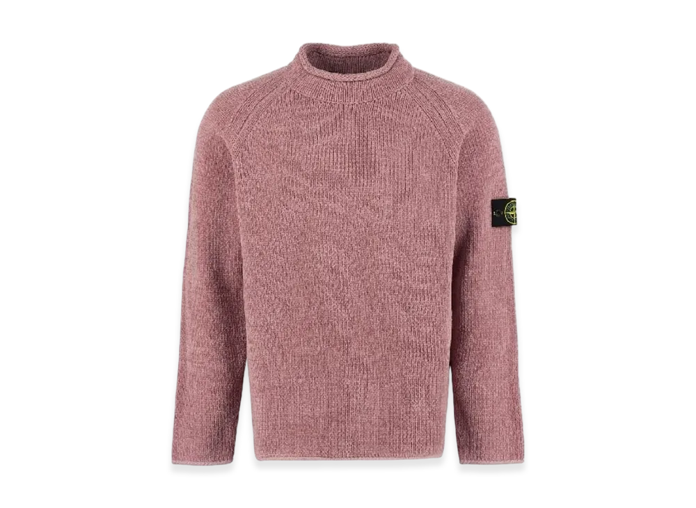 Stone Island 513A5 Mock Neck Knit - 22FW "Rose Pink"