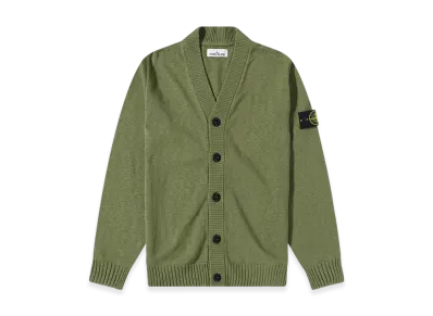Stone Island 512B0 Stocking Stitch Cotton-Nylon Knit Cardigan - 22SS "Olive Green"
