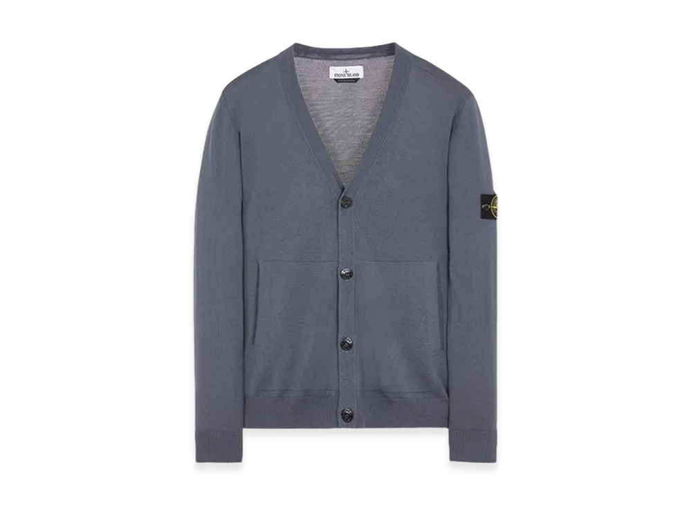 Stone Island 511C4 Pure Light Wool Knit Cardigan - 23FW "Lead"