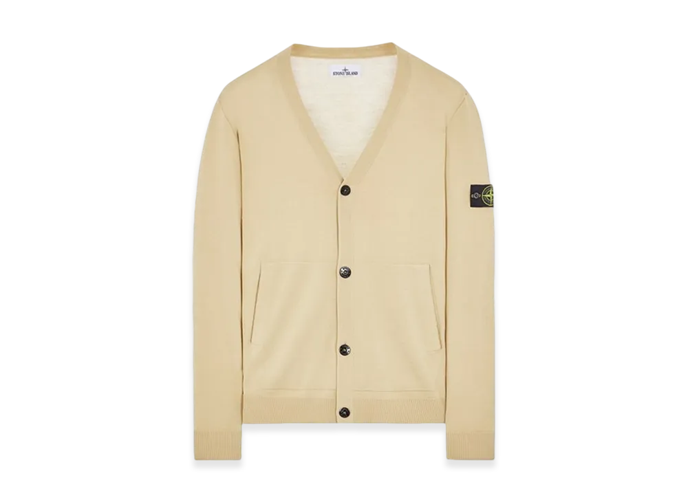 Stone Island 511C4 Pure Light Wool Knit Cardigan - 23FW "Ecru"