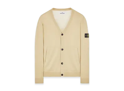 Stone Island 511C4 Pure Light Wool Knit Cardigan - 23FW "Ecru"