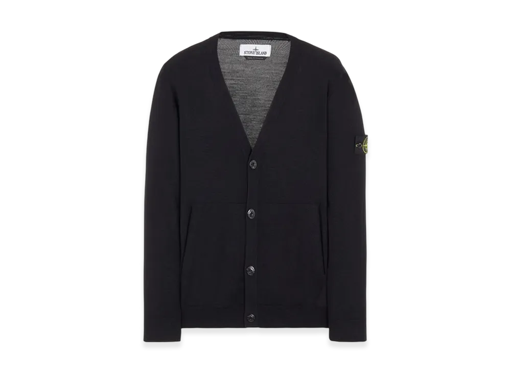 Stone Island 511C4 Light Wool Knit Cardigan - 22FW "Black"