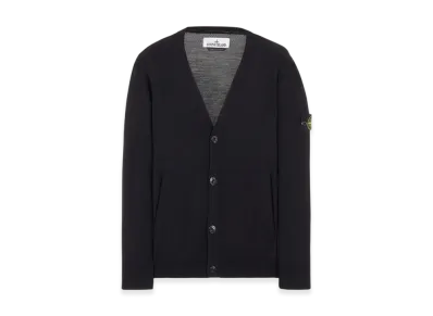 Stone Island 511C4 Light Wool Knit Cardigan - 22FW "Black"