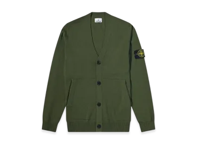 Stone Island 511C4 Light Wool Knit Cardigan - 22FW "Olive Green"