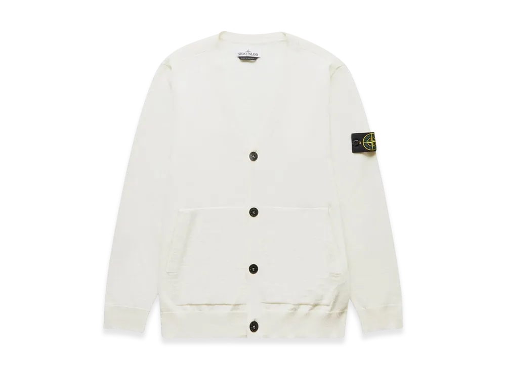 Stone Island 511C4 Light Wool Knit Cardigan - 22FW "Off White"