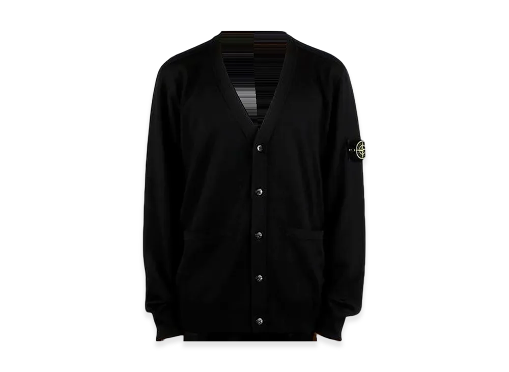 Stone Island 511C4 Compass Patch Wool Cardigan - 24FW "Black"