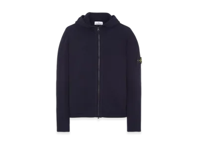 Stone Island 509A3 Lambswool Hooded Cardigan Knit - 23FW "Navy Blue"