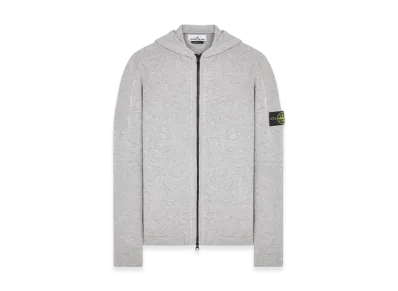 Stone Island 509A3 Lambswool Hooded Cardigan Knit - 23FW "Dust Melange"