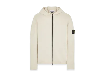 Stone Island 509A3 Lambswool Hooded Cardigan Knit - 23FW "Stucco"