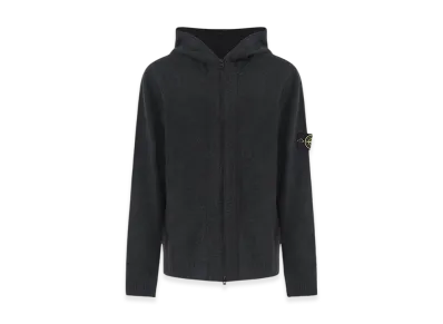 Stone Island 509A3 Lambswool Hooded Cardigan Knit - 22FW "Dark Grey"